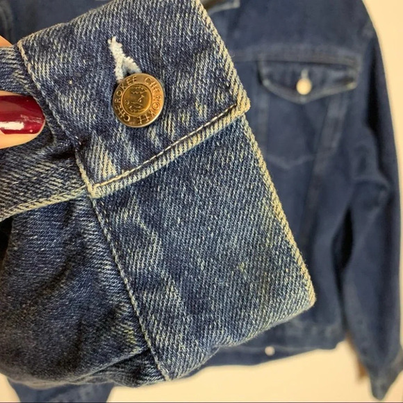 Vintage Cherokee Floral Embroidered Blue Jean Jacket Size Women’s  Large - Picture 5 of 9